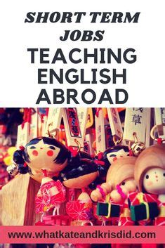 short term jobs teaching abroad.